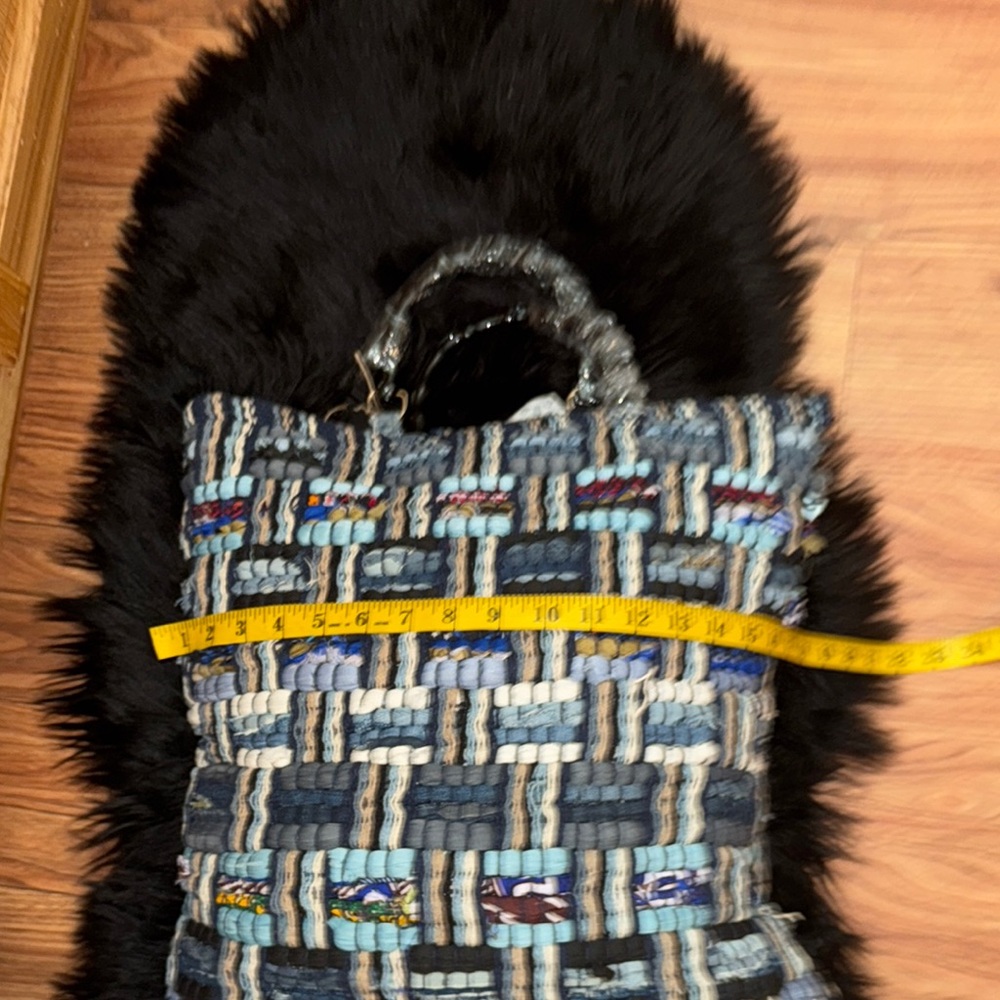 Queen Denim Patchwork Tote Bag - Picture 6 of 10